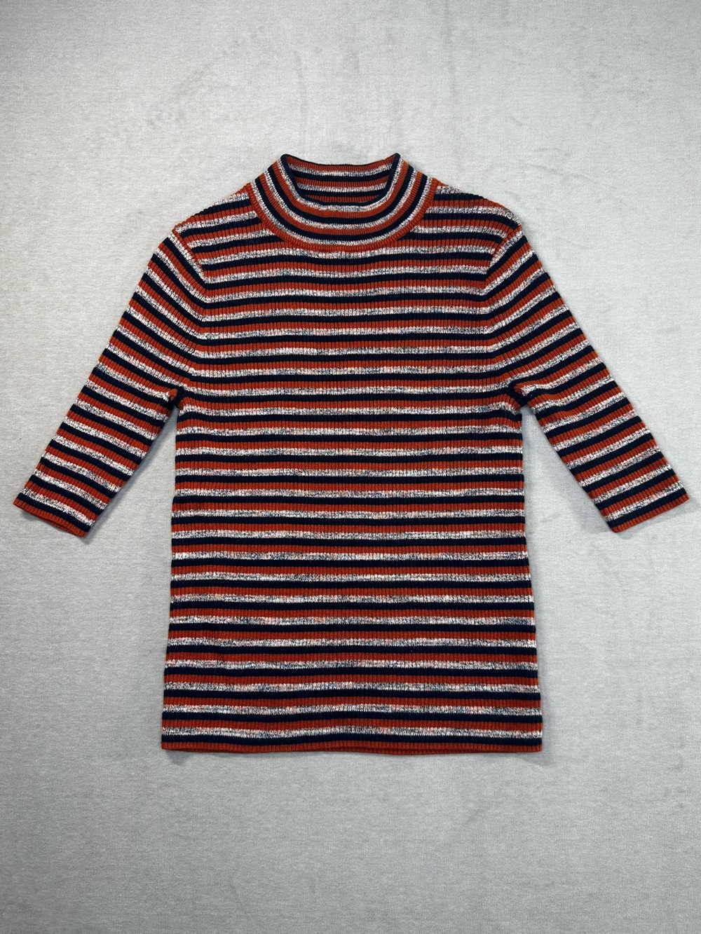 MADEWELL Dalston Mockneck Striped Sweater XS